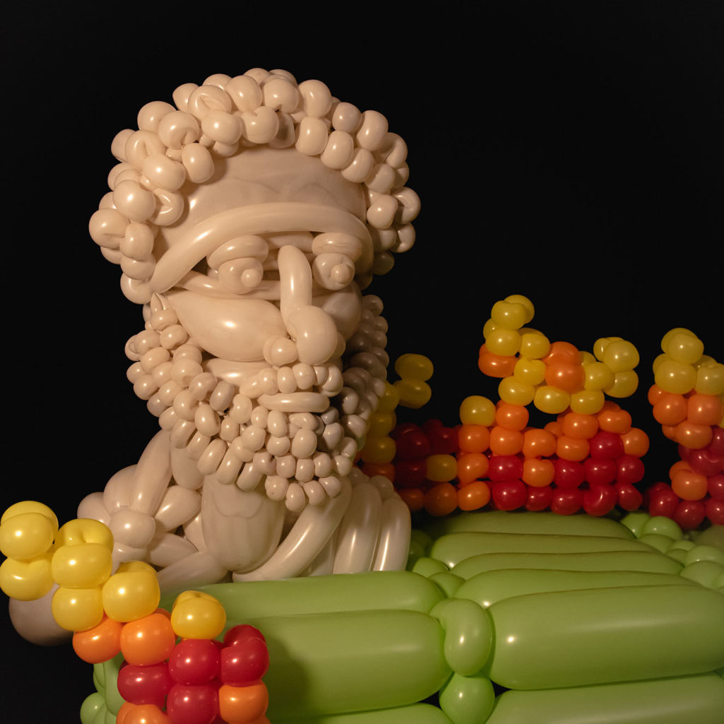 balloon recreation of bust by Kristoffer Zetterstrand